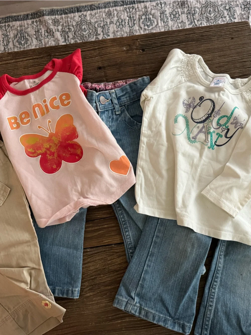 Girls Pink 'Be Nice' Butterfly Graphic Tank Top